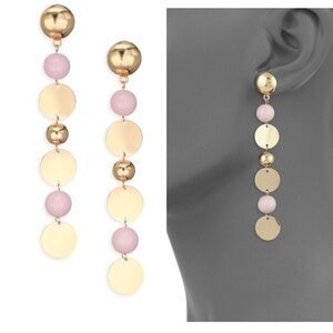 Ettika Beaded Disc Drop Earrings